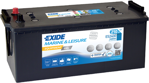 Batterie  EXIDE EQUIPMENT ES2400 12 V 210 AH + 1030 AMPS EN + Gauche 518x279x240
