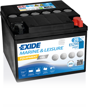 Batterie  EXIDE EQUIPMENT ES290 12 V 25 AH + 0 AMPS EN + Droite  166x175x125