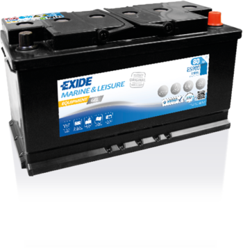 Batterie  EXIDE EQUIPMENT ES900 12 V 80 AH + 0 AMPS EN + Droite  353x175x190
