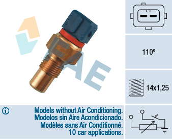 Sonde de température, liquide de refroidissement