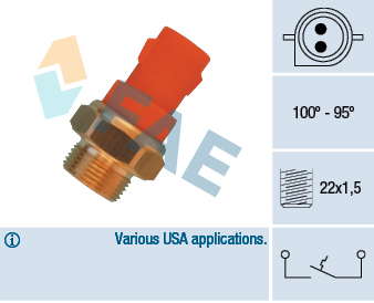 Interrupteur de température (ventilateur radiateur)