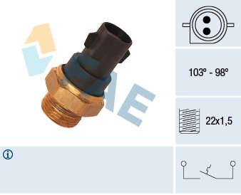 Interrupteur de température (ventilateur radiateur)