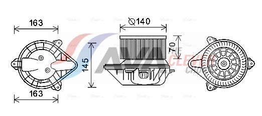 Moteur électrique (pulseur d'air habitacle)