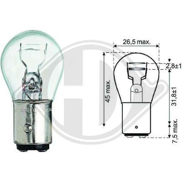 Ampoule, feu clignotant / feu-position avant