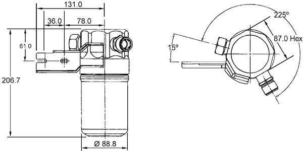 Filtre déshydrateur clim