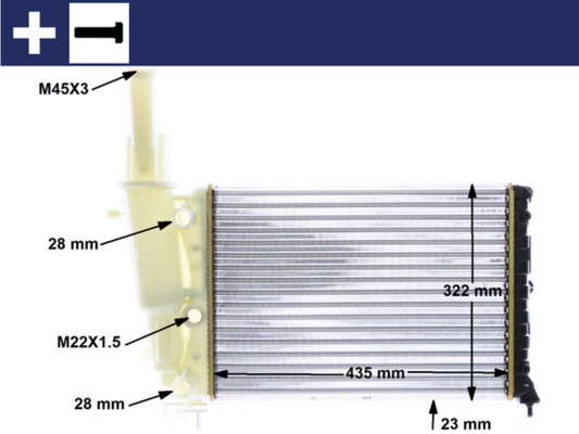 Radiateur du moteur
