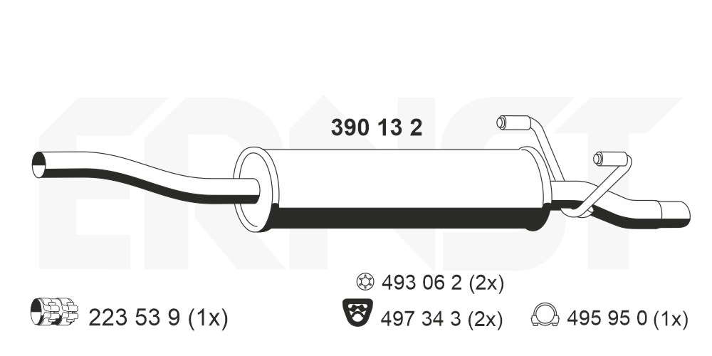 Silencieux intermédiaire