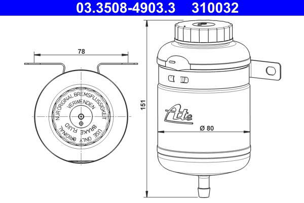Réservoir de liquide de frein