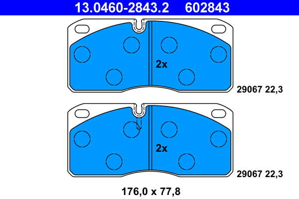 Jeu de plaquettes de frein avant