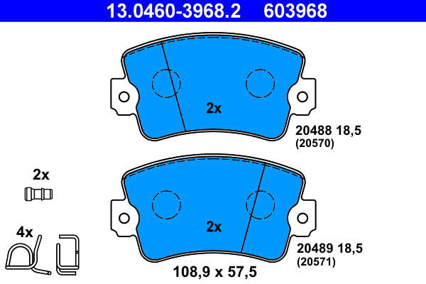 Jeu de plaquettes de frein avant