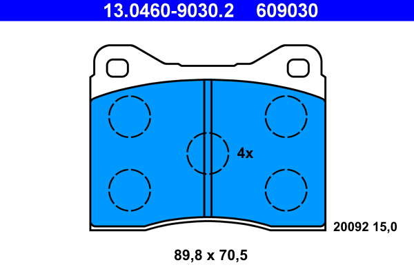 Jeu de plaquettes de frein avant