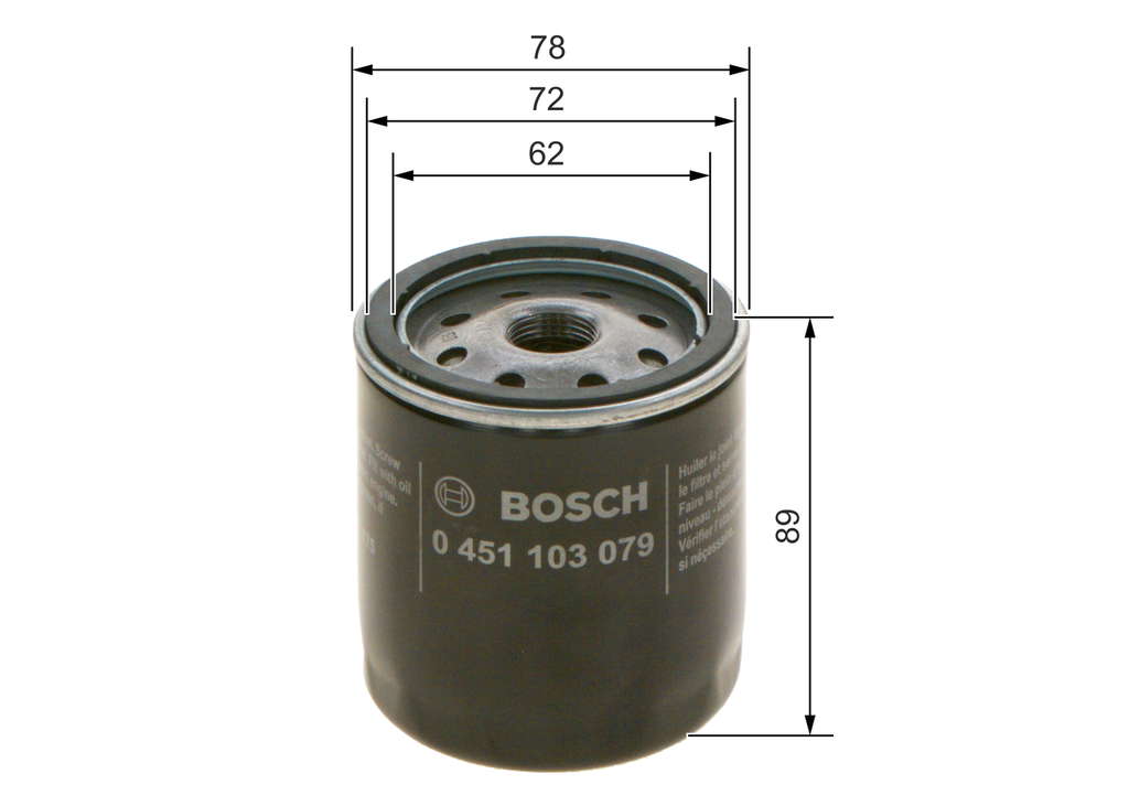 Bosch P3079 - Filtre à huile auto