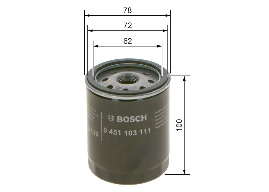 Bosch P3111 - Filtre à huile auto