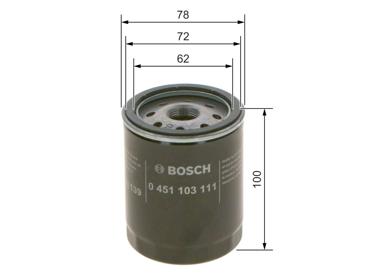 Bosch P3111 - Filtre à huile auto
