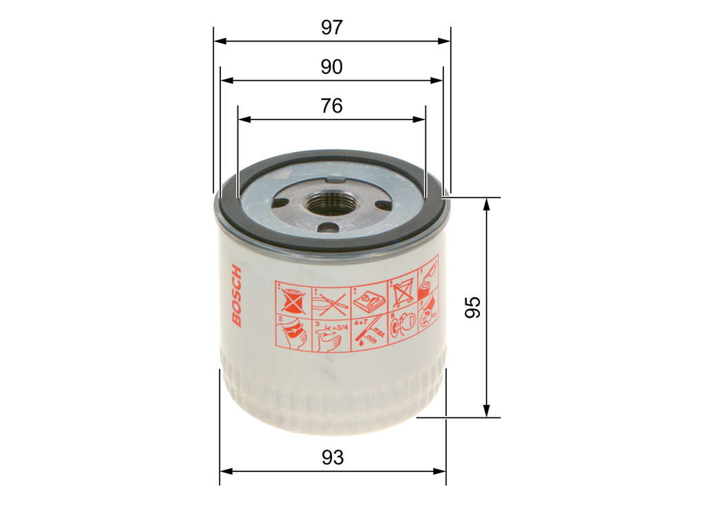 Bosch P3252 - Filtre à huile auto