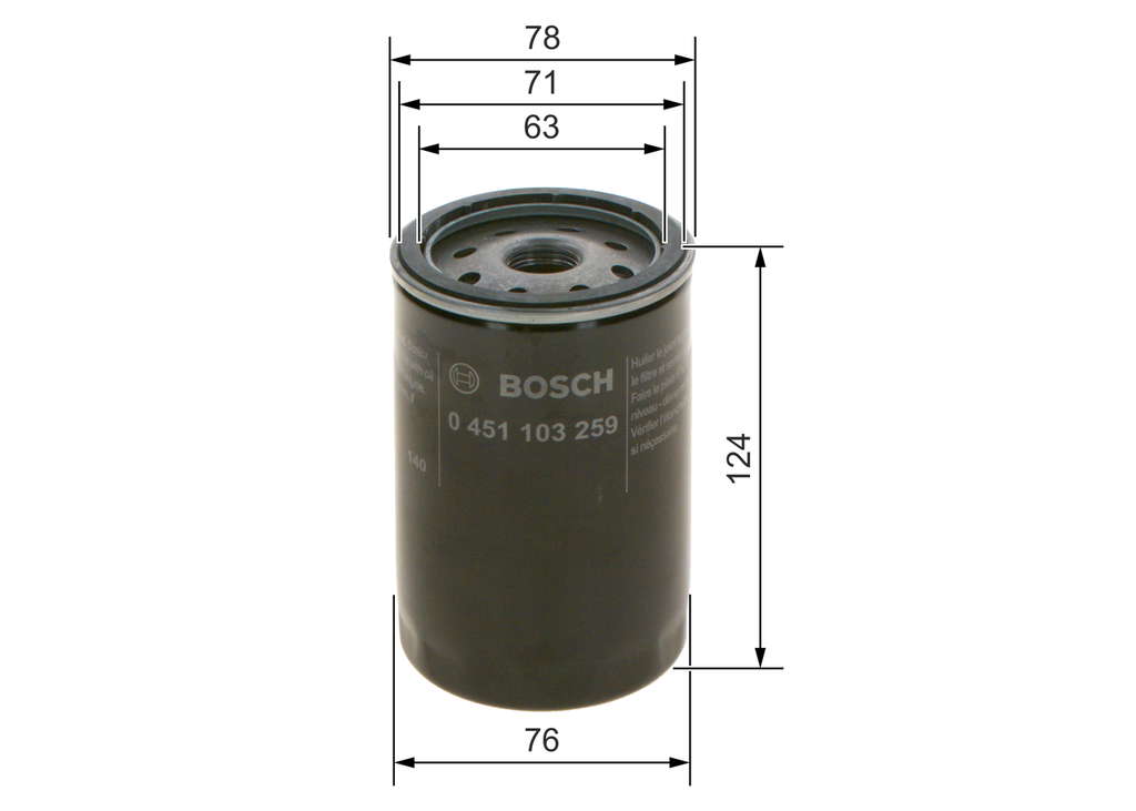Bosch P3259 - Filtre à huile auto