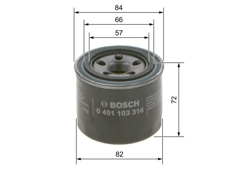 Bosch P3316 - Filtre à huile auto