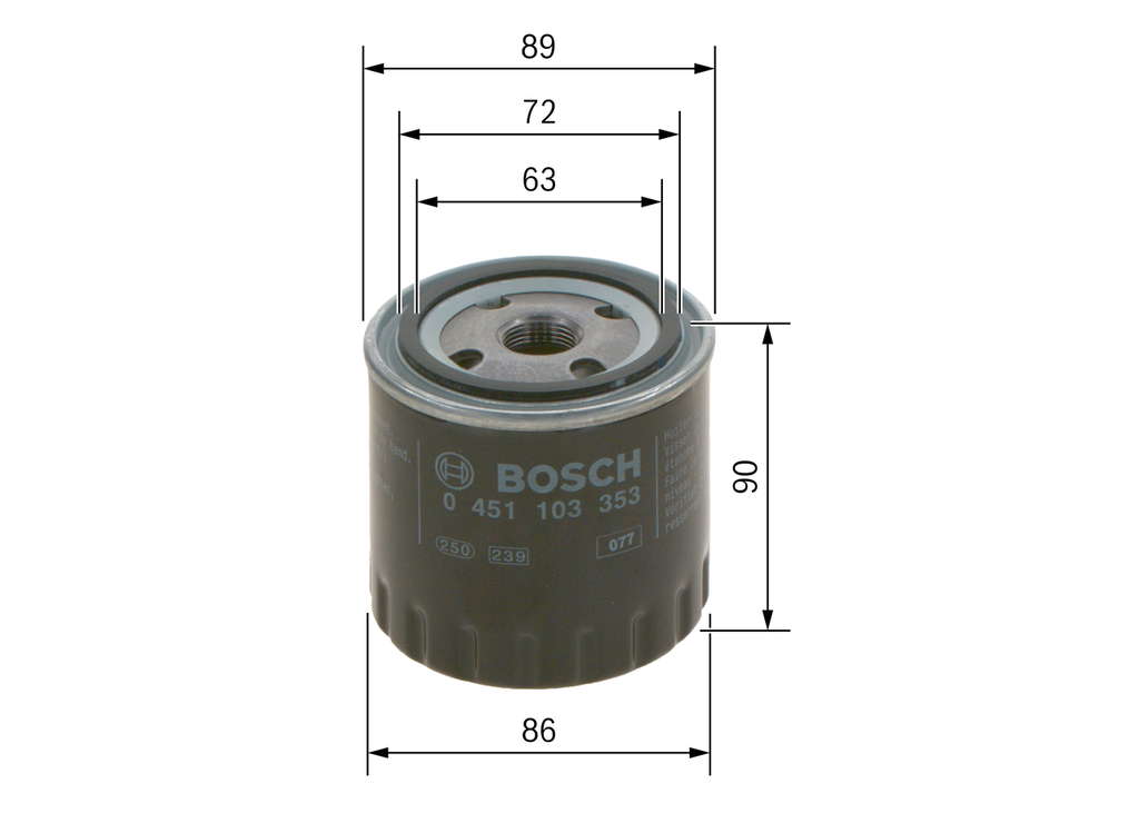 Bosch P3353 - Filtre à huile auto