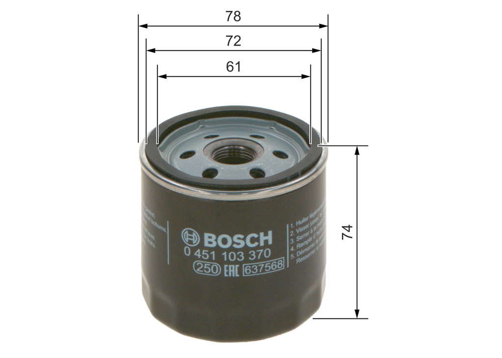 Bosch P3370 - Filtre à huile auto