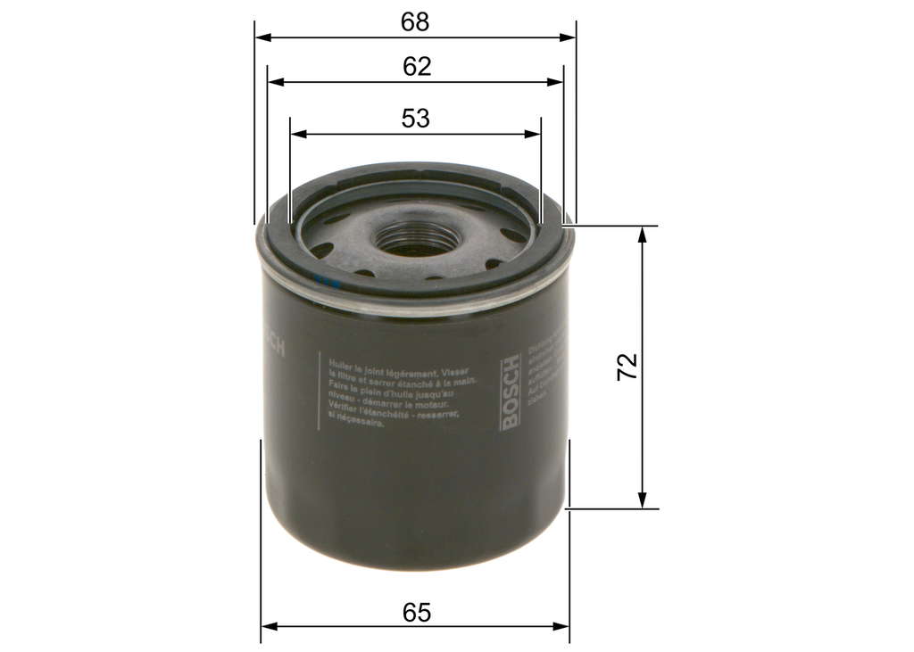 Bosch P2028 - Filtre à huile auto
