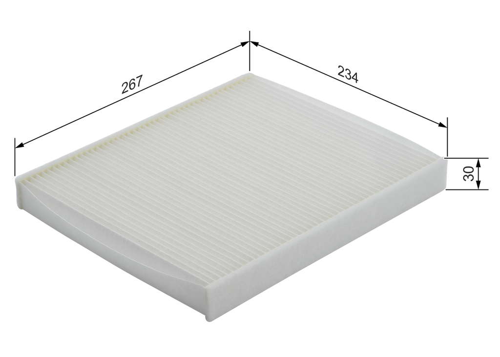 Bosch M2038 - Filtre d'habitacle standard - filtre à poussière et à pollen