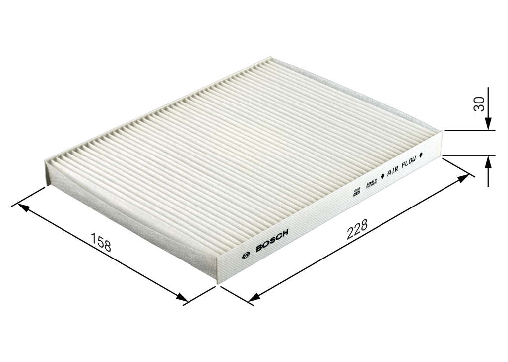 Bosch M2039 - Filtre d'habitacle standard - filtre à poussière et à pollen