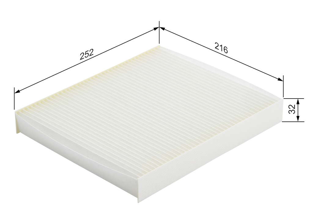 Bosch M2057 - Filtre d'habitacle standard - filtre à poussière et à pollen