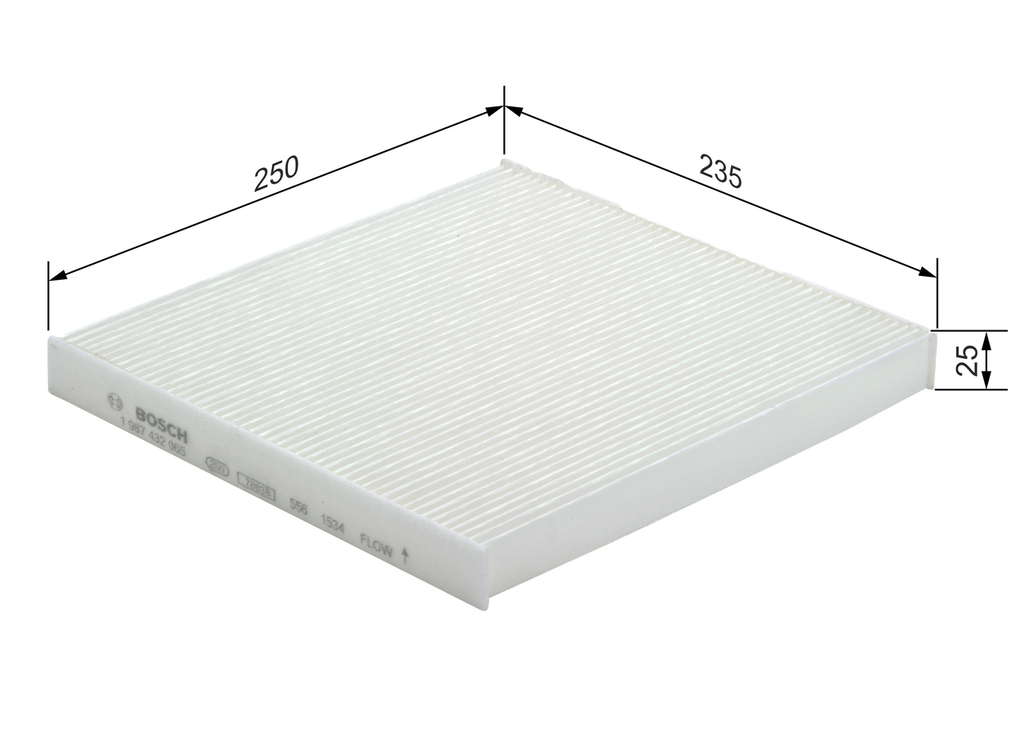 Bosch M2065 - Filtre d'habitacle standard - filtre à poussière et à pollen