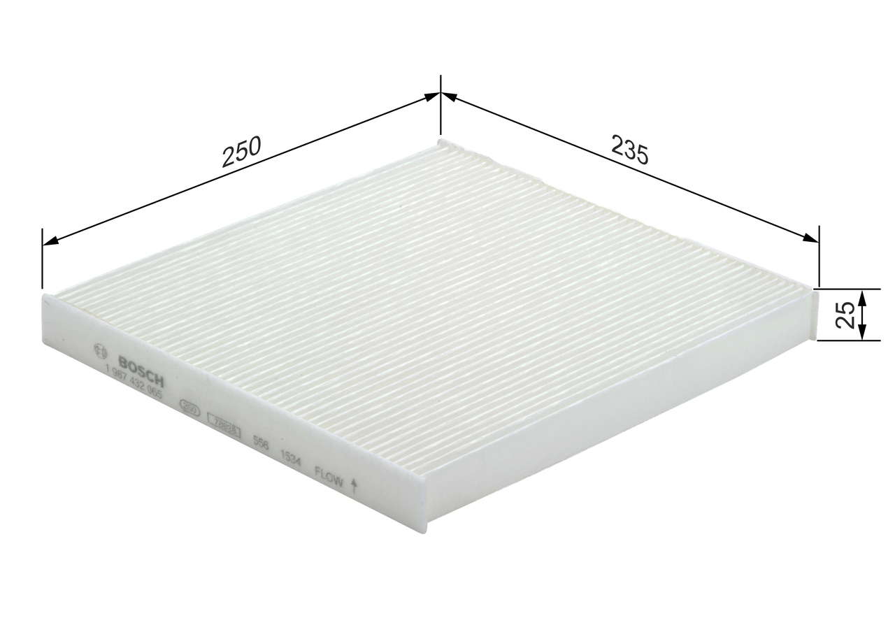Bosch M2065 - Filtre d'habitacle standard - filtre à poussière et à pollen