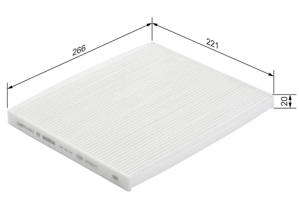 Bosch M2188 - Filtre d'habitacle standard - filtre à poussière et à pollen