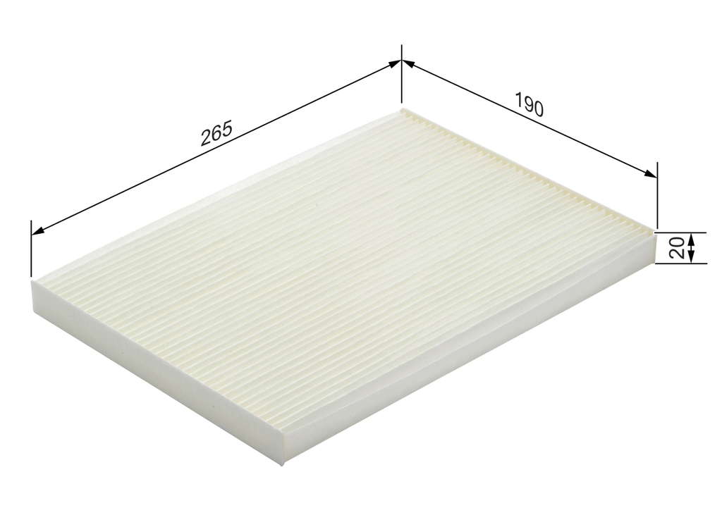 Bosch M2238 - Filtre d'habitacle standard - filtre à poussière et à pollen