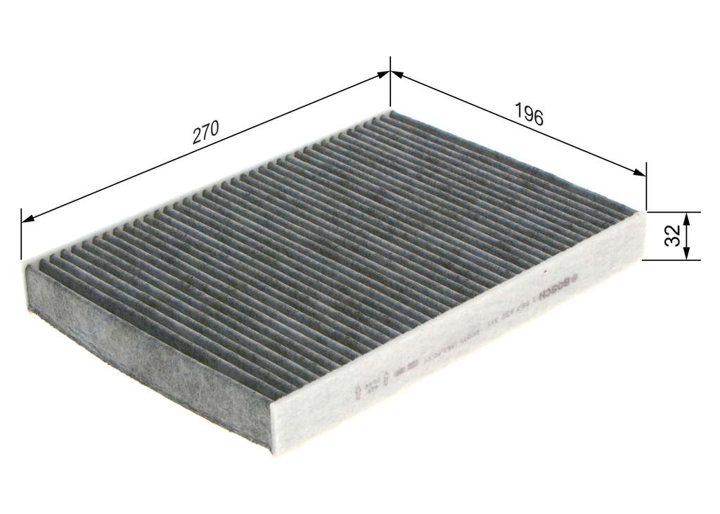 Bosch R2311 - Filtre d'habitacle anti-odeurs au charbon actif - filtre à poussière et à pollen