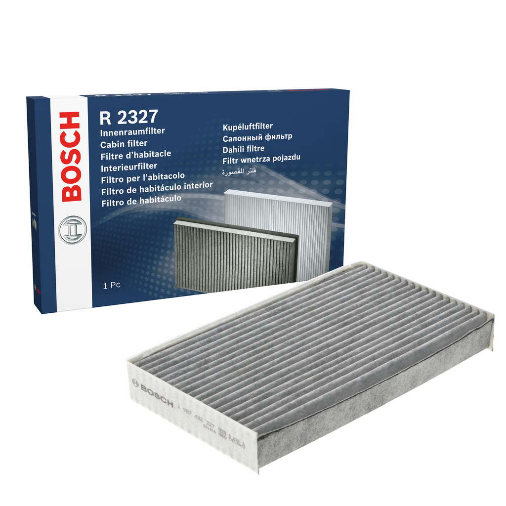 Bosch R2327 - Filtre d'habitacle anti-odeurs au charbon actif - filtre à poussière et à pollen