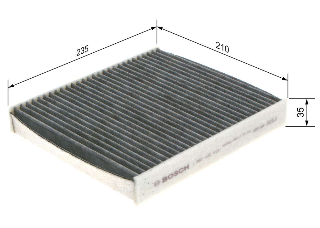 Bosch R2413 - Filtre d'habitacle anti-odeurs au charbon actif - filtre à poussière et à pollen