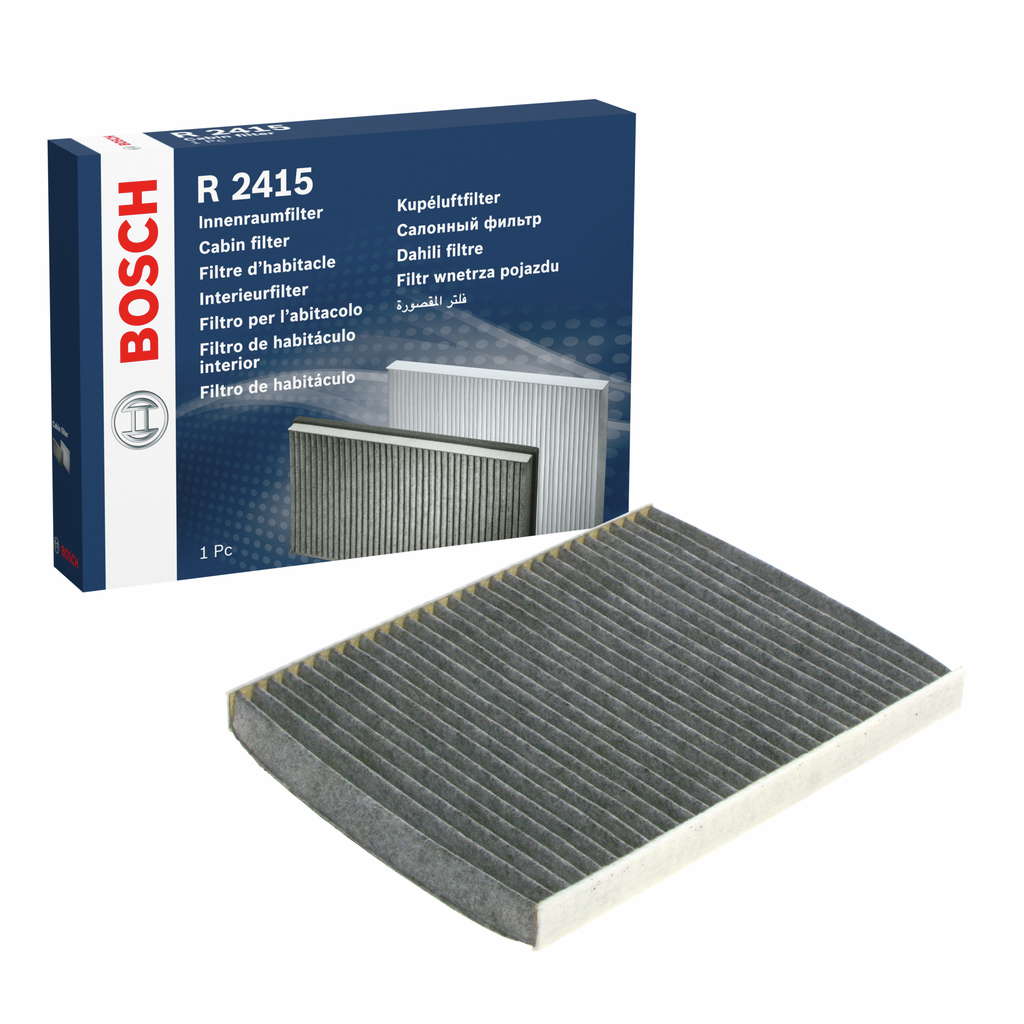 Bosch R2415 - Filtre d'habitacle anti-odeurs au charbon actif - filtre à poussière et à pollen