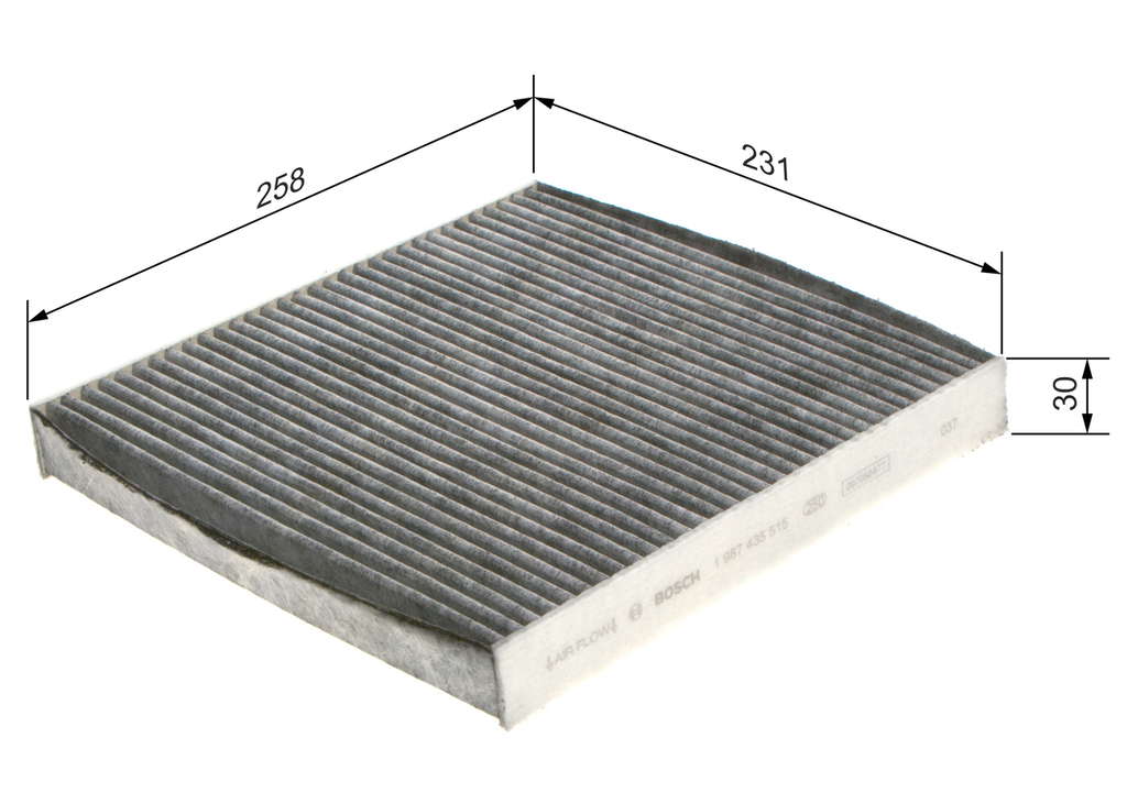 Bosch R5515 - Filtre d'habitacle anti-odeurs au charbon actif - filtre à poussière et à pollen