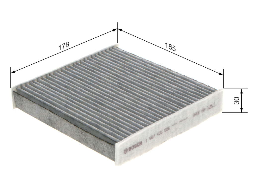 Bosch R5526 - Filtre d'habitacle anti-odeurs au charbon actif - filtre à poussière et à pollen