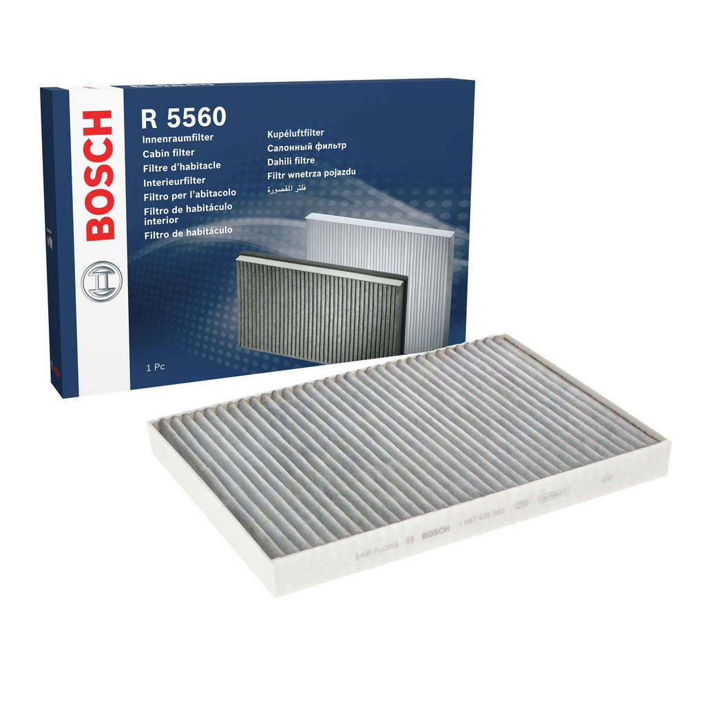 Bosch R5560 - Filtre d'habitacle anti-odeurs au charbon actif - filtre à poussière et à pollen