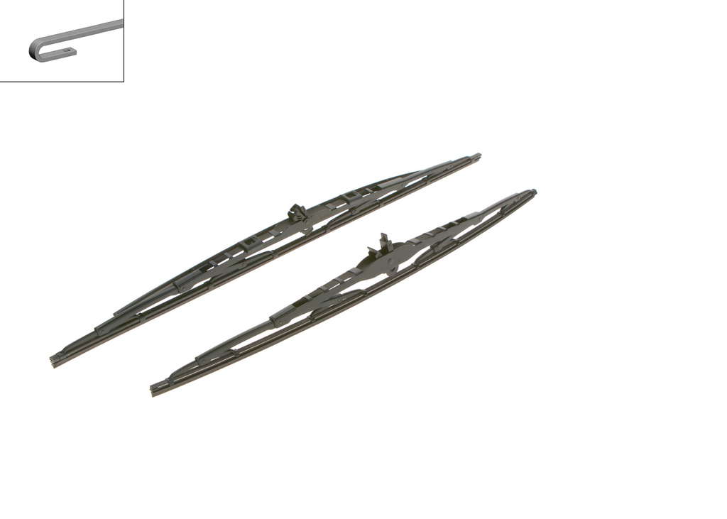 Bosch 801S - Balais d'essuie-glace  Twin - Longueur : 600/530 mm - 1 paire de balais avant 