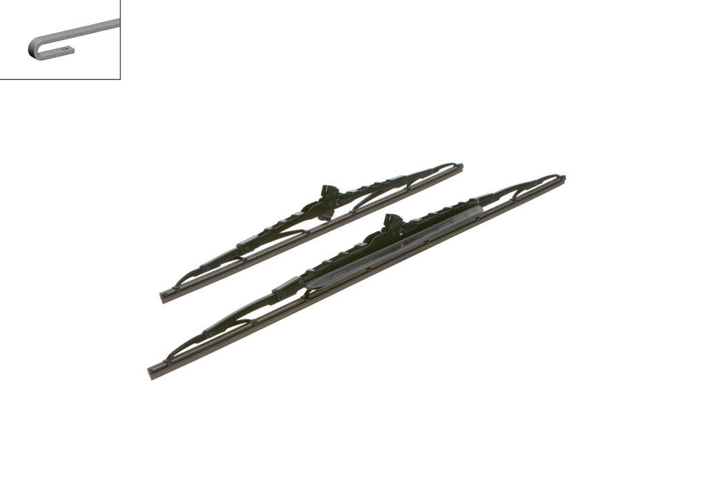 Bosch 604S - Balais d'essuie-glace  Twin - Longueur : 600/450 mm - 1 paire de balais avant 