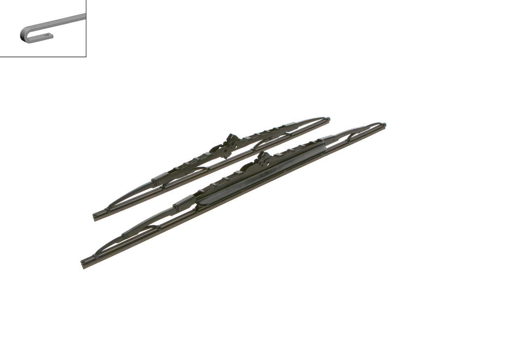 Bosch 607S - Balais d'essuie-glace  Twin - Longueur : 600/475 mm - 1 paire de balais avant 