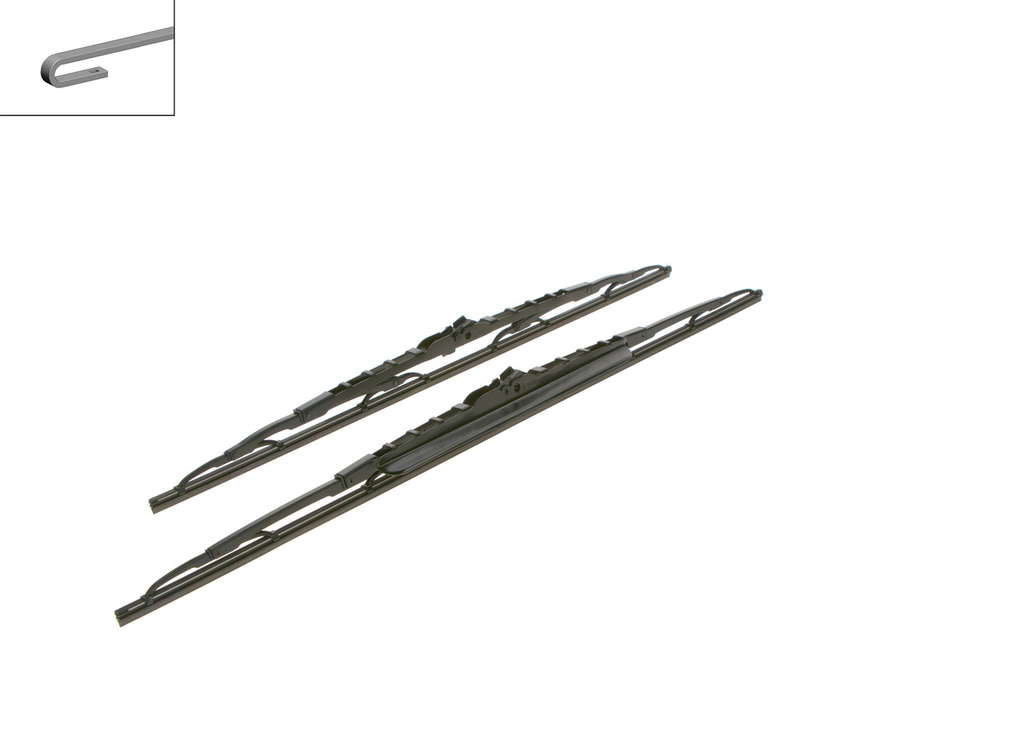 Bosch 608S - Balais d'essuie-glace  Twin - Longueur : 600/550 mm - 1 paire de balais avant 