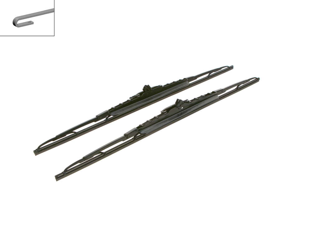 Bosch 657S - Balais d'essuie-glace  Twin - Longueur : 650/650 mm - 1 paire de balais avant 