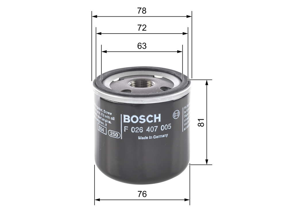 Bosch P7005 - Filtre à huile auto
