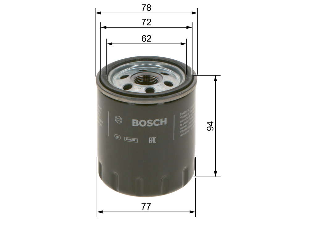 Bosch P7268 - Filtre à huile auto