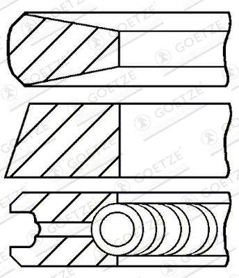 Jeu de segments de pistons