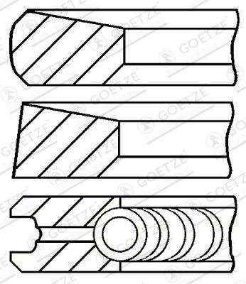 Jeu de segments de pistons