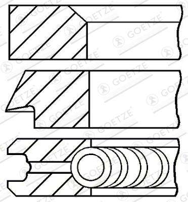 Jeu de segments de pistons