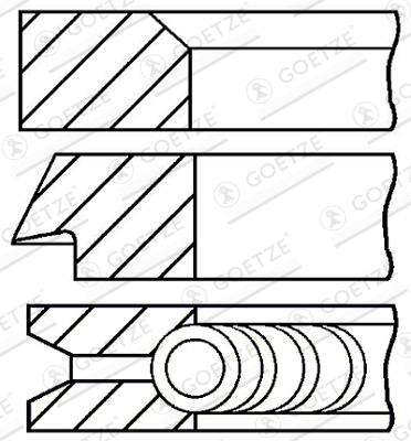 Jeu de segments de pistons