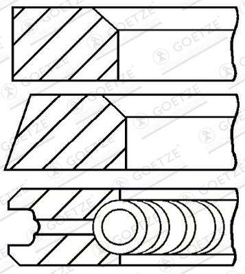 Jeu de segments de pistons